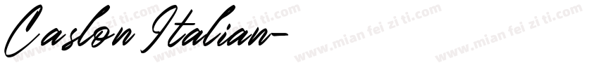 Caslon Italian字体转换